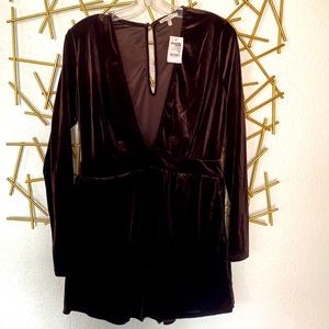 NWT velvet romper